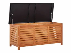 vidaxl Baúl De Jardín|Caja de almacenaje jardín madera maciza eucalipto 117x50x55 cm