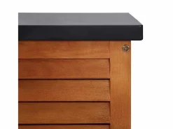 vidaxl Baúl De Jardín|Caja de almacenaje jardín madera maciza eucalipto 117x50x55 cm