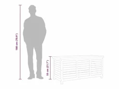 vidaxl Baúl De Jardín|Caja de almacenaje jardín madera maciza eucalipto 117x50x55 cm