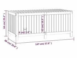 Caja de almacenaje jardín madera maciza de pino 147x68x64 cm^vidaxl Online