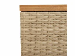 vidaxl Baúl De Jardín|Caja de almacenaje jardín madera acacia ratán beige 220x50x54cm