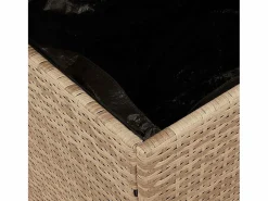 vidaxl Baúl De Jardín|Caja de almacenaje jardín madera acacia ratán beige 220x50x54cm