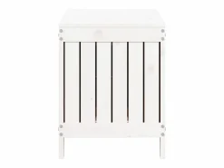 vidaxl Caja de almacenaje jardín madera de pino 76x42,5x54 cm Blanco