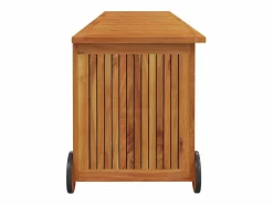 Caja de almacenaje jardín con ruedas madera acacia 150x50x58 cm^vidaxl New