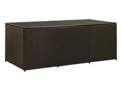 vidaxl Baúl De Jardín|Caja de almacenaje jardín ratán sintético marrón 180x90x70 cm