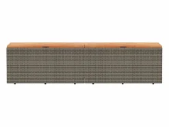 vidaxl Baúl De Jardín|Caja de almacenaje jardín madera acacia ratán 220x50x54cm