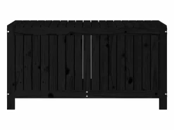vidaxl Caja de almacenaje jardín madera de pino 121x55x64 cm Negro Discount
