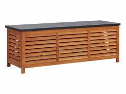 vidaxl Baúl De Jardín|Caja de almacenaje jardín madera maciza eucalipto 150x50x55 cm