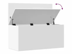 vidaxl Baúl Y Arcón|Caja de almacenaje madera de ingeniería blanca 100x42x46 cm