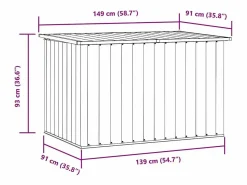 vidaxl Caja de almacenaje para jardín 149x99x93 cm Gris Hot