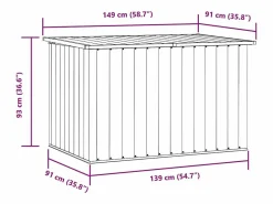 Caja de almacenaje para jardín marrón 149x99x93 cm^vidaxl Discount