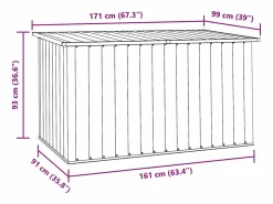 vidaxl Baúl De Jardín|Caja de almacenaje para jardín 171x99x93 cm