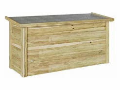 Caja de almacenaje 44x119x57 cm Madera de pino impregnada Marru00f3n New
