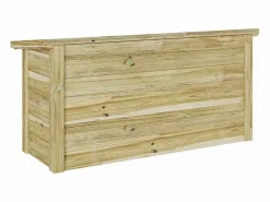 Caja de almacenaje 44x119x57 cm Madera de pino impregnada Marru00f3n New