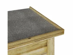 Caja de almacenaje 44x119x57 cm Madera de pino impregnada Marru00f3n New