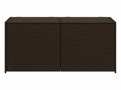 Caja de almacenamiento de jardín marrón de 283 l de resina tejida Marru00f3n New