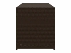 Caja de almacenamiento de jardín marrón de 283 l de resina tejida Marru00f3n New