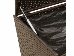 Caja de almacenamiento de jardín marrón de 283 l de resina tejida Marru00f3n New