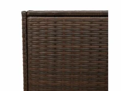 Caja de almacenamiento de jardín marrón de 283 l de resina tejida Marru00f3n New