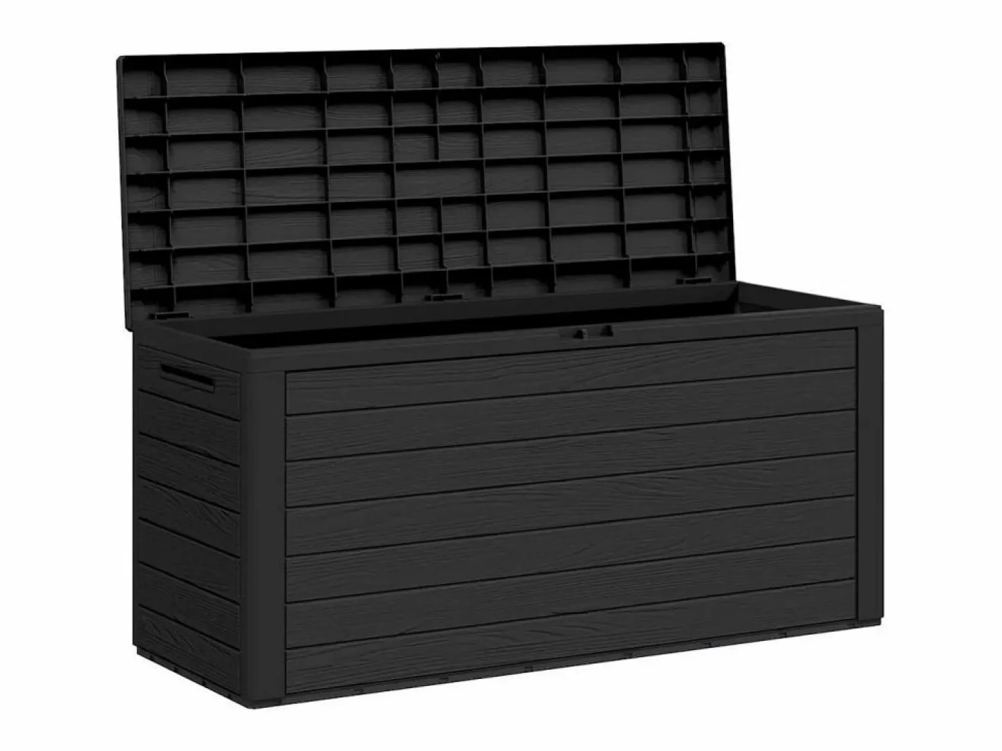 vidaxl Caja de almacenamiento de jardín 116x44x55 cm Gris antracita