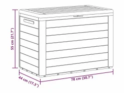 Caja de almacenamiento de jardín 78x44x55 cm^vidaxl
