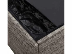 Caja de almacenamiento de jardín 110x50x58 cm resina tejida^ New