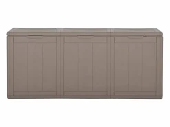 Armario De Jardín|Caja de almacenamiento de jardín 270 L Marrón PP aspecto madera