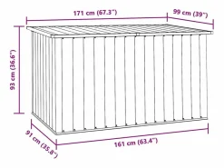 Caja de almacenamiento de jardín marrón 171x99x93 cm^vidaxl Hot