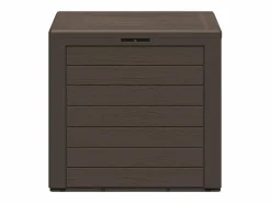 Caja de almacenamiento de jardín Marrón 58,5x46x55 cm Polipropileno^