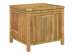 Caja de almacenamiento de jardín 60x52x55 cm Bambú Marru00f3n Hot