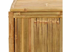 Caja de almacenamiento de jardín 60x52x55 cm Bambú Marru00f3n Hot