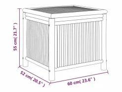 Caja de almacenamiento de jardín 60x52x55 cm Bambú Marru00f3n Hot
