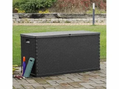 Armario De Jardín|Caja de almacenamiento de jardín Antracita 120x56x63 cm PP Ratán