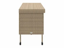 Armario De Jardín|Caja de almacenamiento de jardín con ruedas, 160x55x75 cm, resina trenzada
