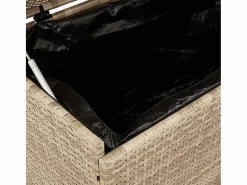 Armario De Jardín|Caja de almacenamiento de jardín con ruedas, 160x55x75 cm, resina trenzada
