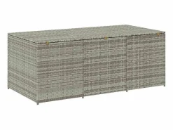 Caja de almacenamiento para jardín de resina tejida, 180 x 90 x 70 cm, color^ New