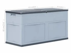 Armario De Jardín|Caja de almacenamiento para jardín 320 L Negro