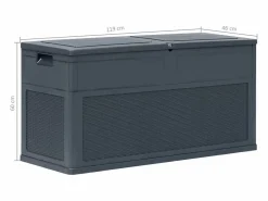 Caja de almacenamiento para jardín 320 L Antracita Gris Clearance