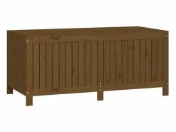 Caja de almacenamiento para jardín color marrón miel, 147 x 68 x 64 cm, madera de pino^ Clearance
