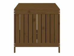 Caja de almacenamiento para jardín color marrón miel, 147 x 68 x 64 cm, madera de pino^ Clearance