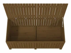 Caja de almacenamiento para jardín color marrón miel, 147 x 68 x 64 cm, madera de pino^ Clearance