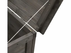 Caja de almacenamiento para jardín de color antracita de madera maciza de abeto. Gris Clearance