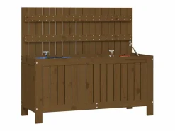 Caja de almacenamiento para jardín color marrón miel, 108 x 42,5 x 54 cm, madera de pino Marru00f3n Discount