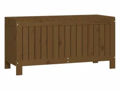 Caja de almacenamiento para jardín color marrón miel, 108 x 42,5 x 54 cm, madera de pino Marru00f3n Discount
