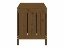 Caja de almacenamiento para jardín color marrón miel, 108 x 42,5 x 54 cm, madera de pino Marru00f3n Discount
