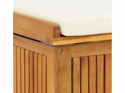 Caja de cojines para exterior 60x50x61 cm madera maciza de acacia^