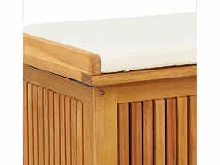 Caja de cojines para exterior 90x50x60,5 cm madera maciza de acacia Marru00f3n Discount