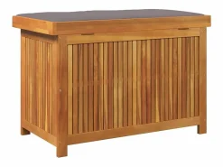 Caja de cojines para exterior 90x50x60,5 cm madera maciza de acacia Marru00f3n Online