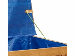 Caja de cojines para exterior 90x50x60,5 cm madera maciza de acacia Marru00f3n Online