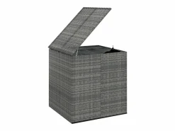 Caja de cojines para jardín Resina mimbre 100x97,5x104 cm^ Clearance